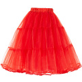 Belle Poque Frauen Red Vintage Crinoline Petticoat Underskirt für Vintage Retro Kleider BP000177-3